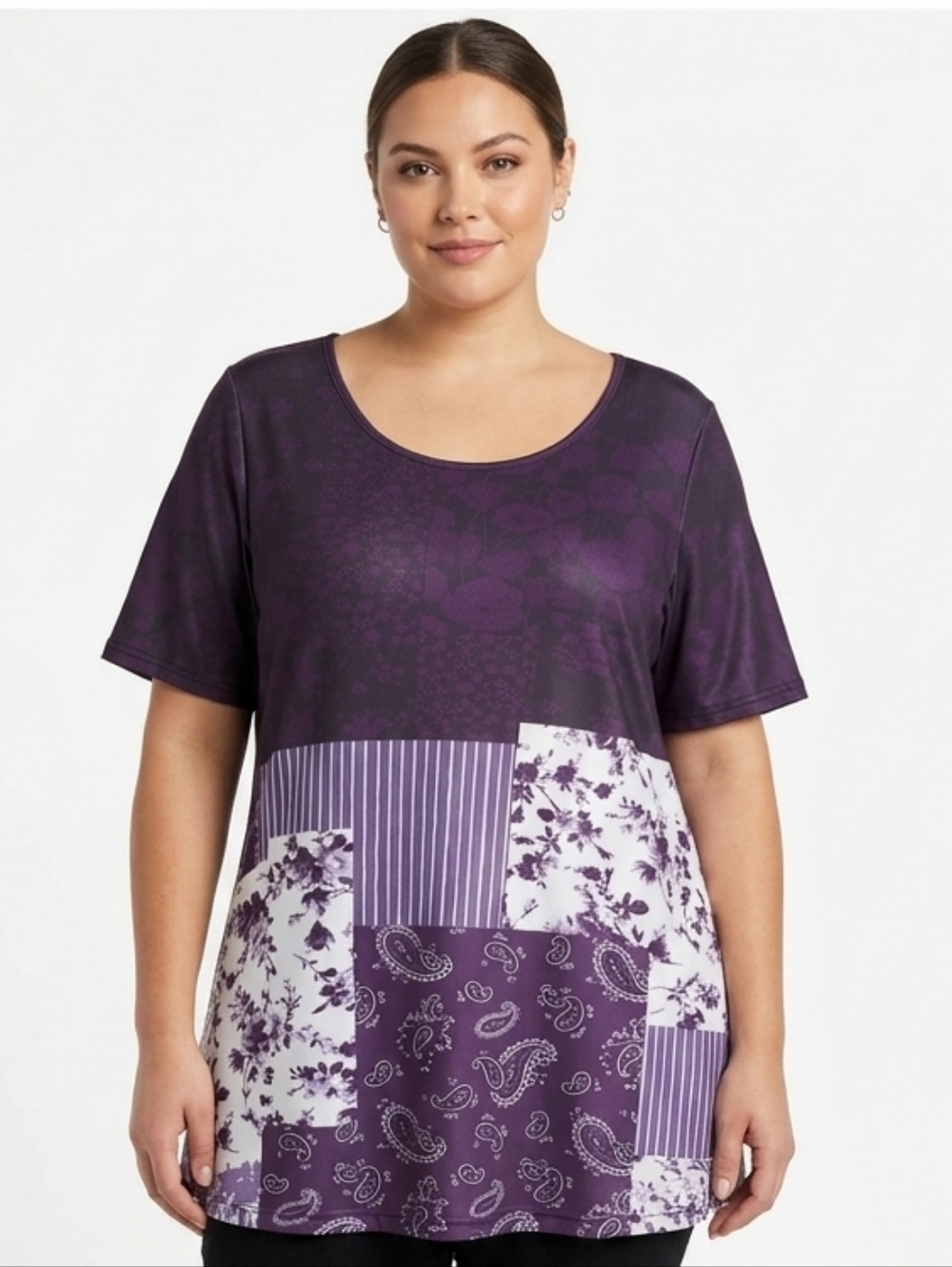 Lily by Firmiana Patchwork Tunic Top